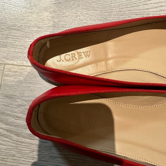 Jcrew red ballet flats genuine leather size 8 - Picture 4 of 9